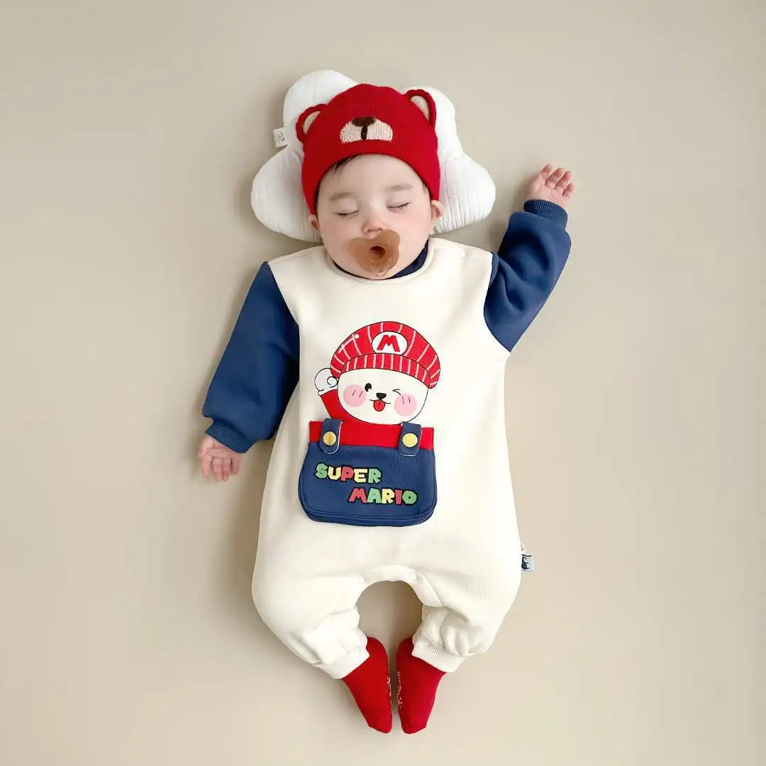 Jenny&Dave Boys and girls' autumn and winter cartoon plush crawling clothes, rompers, warm clothing, long sleeved sweaters, baby
Jenny&Dave Boys and girls' autumn and winter cartoon plush crawling clothes, rompers, warm clothing, long sleeved sweaters, baby