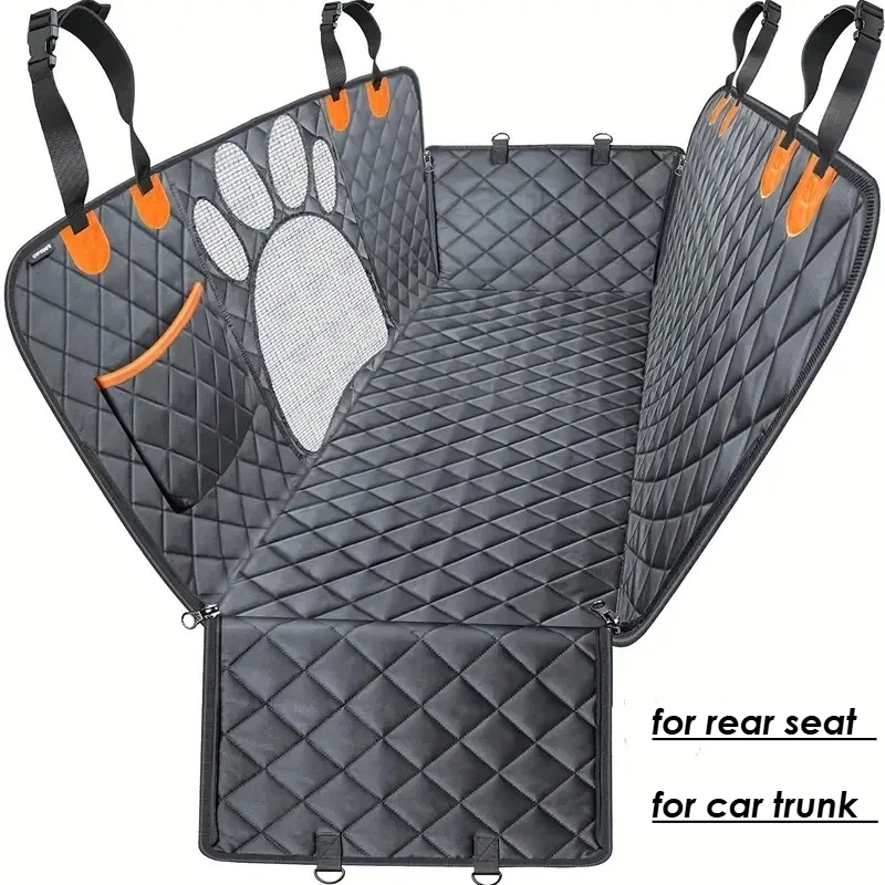 Universal Pet Seat Cover for Rear Seat, 600D Heavy Duty Water Repellent Dog Car Hammock with Visual Mesh Window and Side Zipper
Universal Pet Seat Cover for Rear Seat, 600D Heavy Duty Water Repellent Dog Car Hammock with Visual Mesh Window and Side Zipper