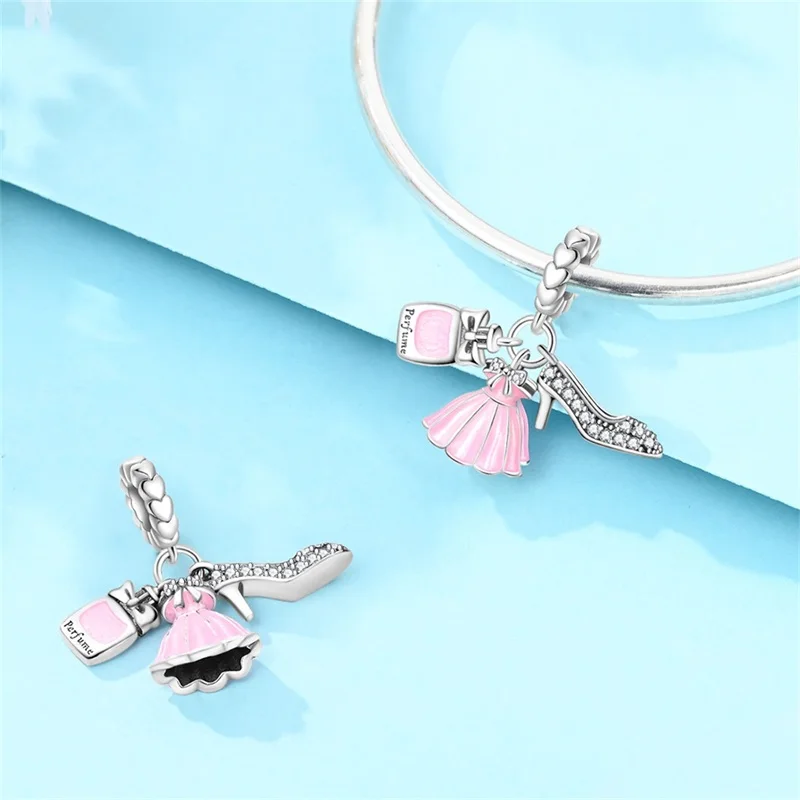 New 925 Sterling Silver 3Pcs Daily Charms Bead CZ Zircon Dangle Fit 3mm Original Bracelet DIY Women Birthday Party Jewelry
New 925 Sterling Silver 3Pcs Daily Charms Bead CZ Zircon Dangle Fit 3mm Original Bracelet DIY Women Birthday Party Jewelry