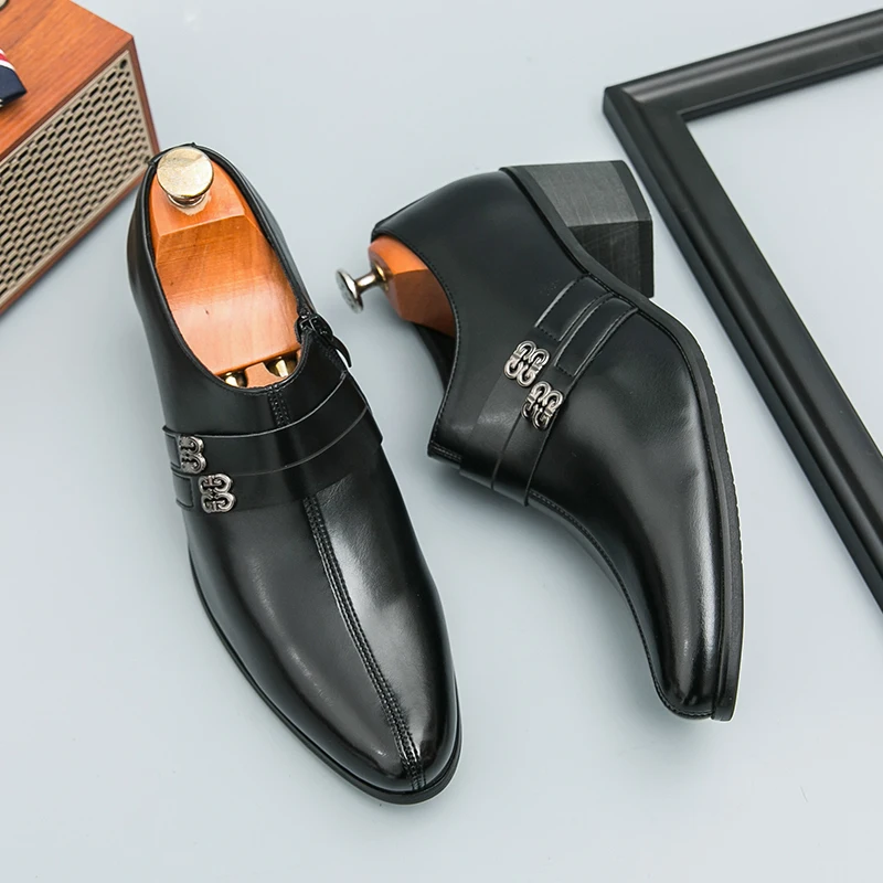 Men Shoes Retro Classic Formal Wear Shoes Black Side-zipper Business Fashion Pointed-toe Leather Shoe Gentleman Shoes Size 38-46
Men Shoes Retro Classic Formal Wear Shoes Black Side-zipper Business Fashion Pointed-toe Leather Shoe Gentleman Shoes Size 38-46