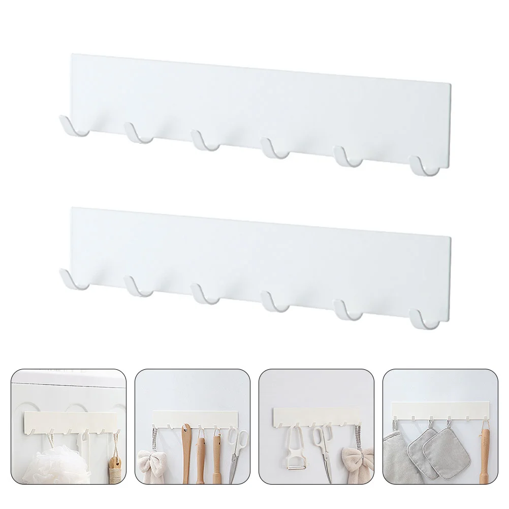 2 Pcs Six Hooks Wall-mounted Sundries Organizer Self-adhesive Storage Hanger Bathroom Kitchen Key Indoor Hanging Holder Paint
2 Pcs Six Hooks Wall-mounted Sundries Organizer Self-adhesive Storage Hanger Bathroom Kitchen Key Indoor Hanging Holder Paint