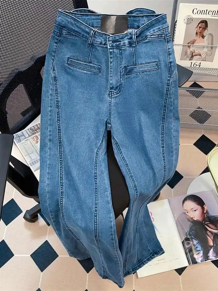 Women Bow Blue Wide Leg Jeans Spring/Summer High Waist Zipper Pocket Denim Pants Casual Fashion Retro Straight Trousers
Women Bow Blue Wide Leg Jeans Spring/Summer High Waist Zipper Pocket Denim Pants Casual Fashion Retro Straight Trousers