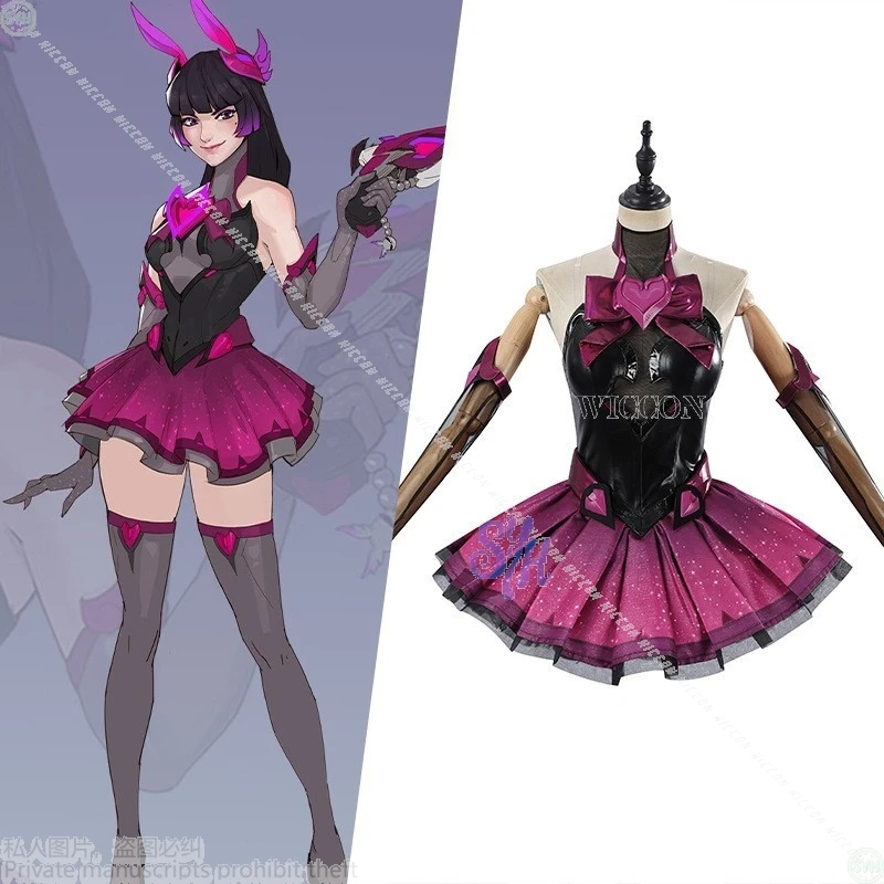 Anime Owww Cosplay Diva disfraz Magical Girl Black Purple Gradient Hot Pink Short Skirt Sexy Jumpsuit Jirai Kei Girls Halloween
Anime Owww Cosplay Diva disfraz Magical Girl Black Purple Gradient Hot Pink Short Skirt Sexy Jumpsuit Jirai Kei Girls Halloween