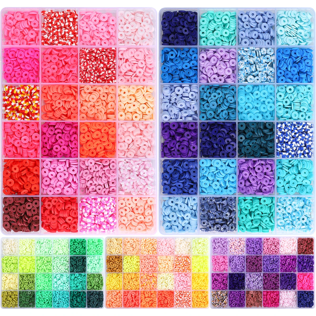 3700Pcs 24 Grids 6mm Flat Polymer Clay Beads Set Loose Spacer Beads Kit for DIY Bracelet Necklace Jewelry Making Craft Supplies
3700Pcs 24 Grids 6mm Flat Polymer Clay Beads Set Loose Spacer Beads Kit for DIY Bracelet Necklace Jewelry Making Craft Supplies