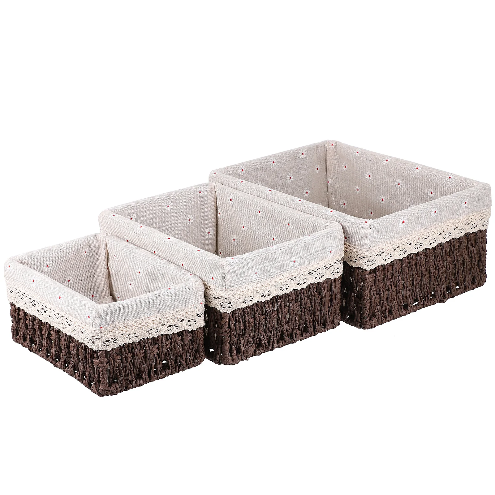 3pcs Rattan Storage Basket Small Tray Desktop Container Pantry Baskets Practical Home Office Organizer Box
3pcs Rattan Storage Basket Small Tray Desktop Container Pantry Baskets Practical Home Office Organizer Box