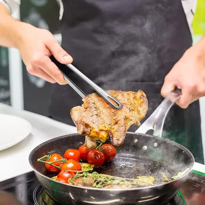 Long Stainless Steel Kitchen Tongs, Non-Slip Heat Resistant BBQ Grill Tongs for Steak Seafood Buffet Salad Barbecue Utensils Cooking Tools
Long Stainless Steel Kitchen Tongs, Non-Slip Heat Resistant BBQ Grill Tongs for Steak Seafood Buffet Salad Barbecue Utensils Cooking Tools