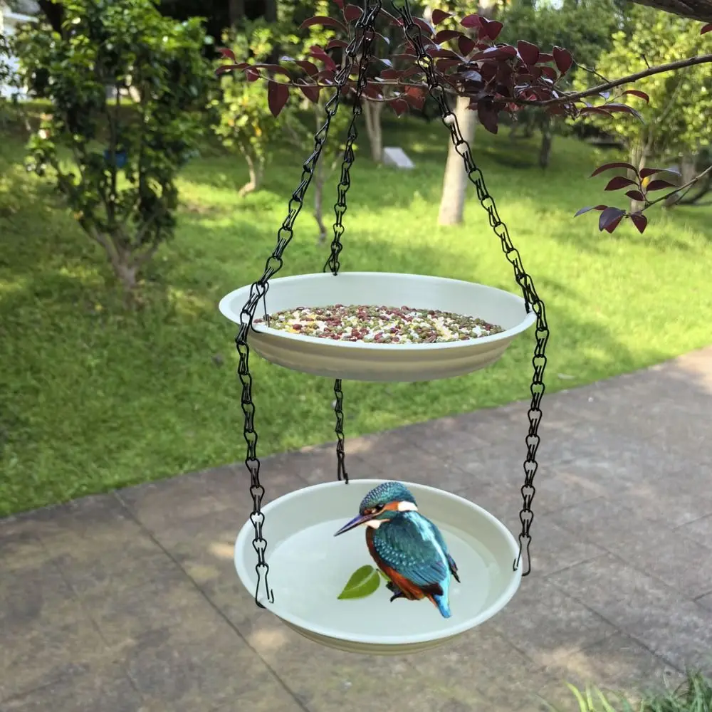 Hanging Double Layer Bird Feeder Convenient Large Capacity Bird Feeding Dish Durable Dual-purpose Bird Water Bowl Outside Patio
Hanging Double Layer Bird Feeder Convenient Large Capacity Bird Feeding Dish Durable Dual-purpose Bird Water Bowl Outside Patio