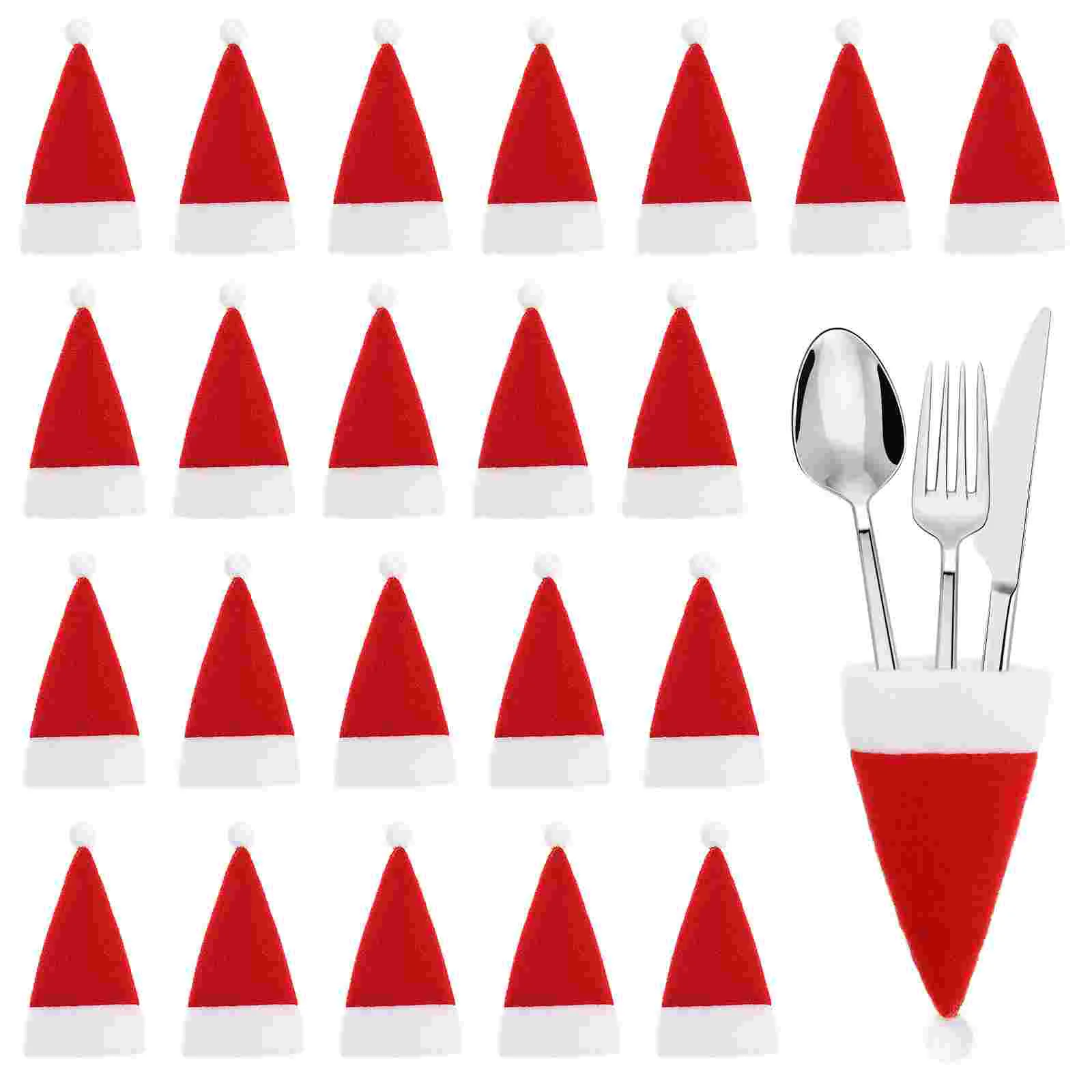 30 Pcs Santa Hat Covers Christmas Decorations Ornament Cutlery Rack Silverware Tiny Hats Xmas Crafts
30 Pcs Santa Hat Covers Christmas Decorations Ornament Cutlery Rack Silverware Tiny Hats Xmas Crafts