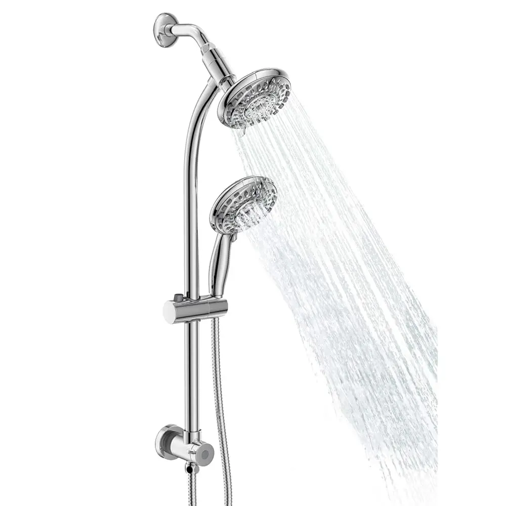AllexpreskHandheld Showerhead & Rain Shower Combo for Easy Reach, 27.5\ Drill-free Stainless Steel Slide Bar, 5”of 5-setting Han
AllexpreskHandheld Showerhead & Rain Shower Combo for Easy Reach, 27.5\ Drill-free Stainless Steel Slide Bar, 5”of 5-setting Han