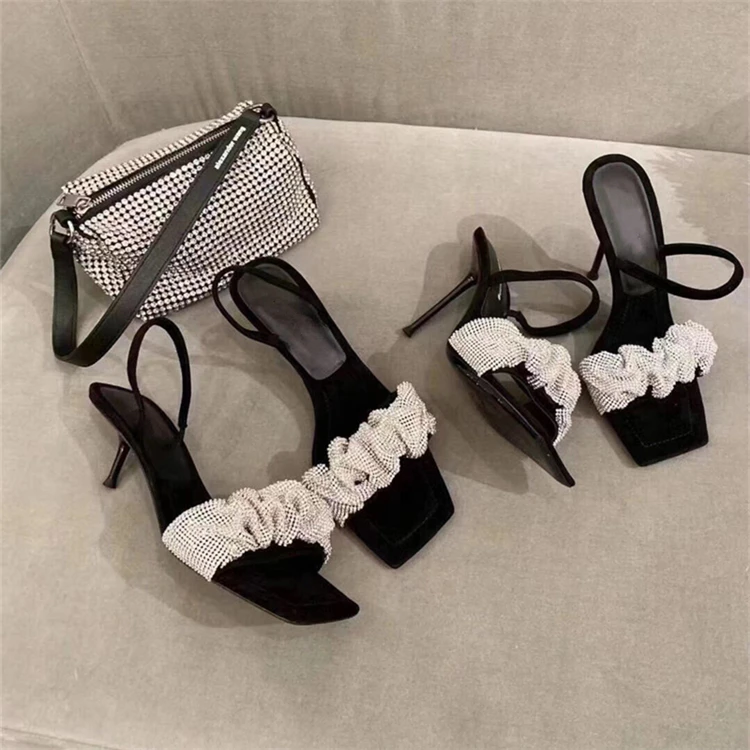 2025 Spring and Summer New Women's Rhinestone High Heel Sandals Sexy Stiletto Square Toe Strap Shoes
2025 Spring and Summer New Women's Rhinestone High Heel Sandals Sexy Stiletto Square Toe Strap Shoes
