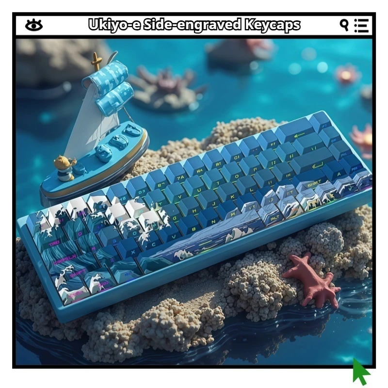 Ukiyo-E Keycap Cherry Height Side Engraving 129 Keys PBT Material Five Sided Heat Sublimation Cross Hole Silky Smooth Touch Cute
Ukiyo-E Keycap Cherry Height Side Engraving 129 Keys PBT Material Five Sided Heat Sublimation Cross Hole Silky Smooth Touch Cute