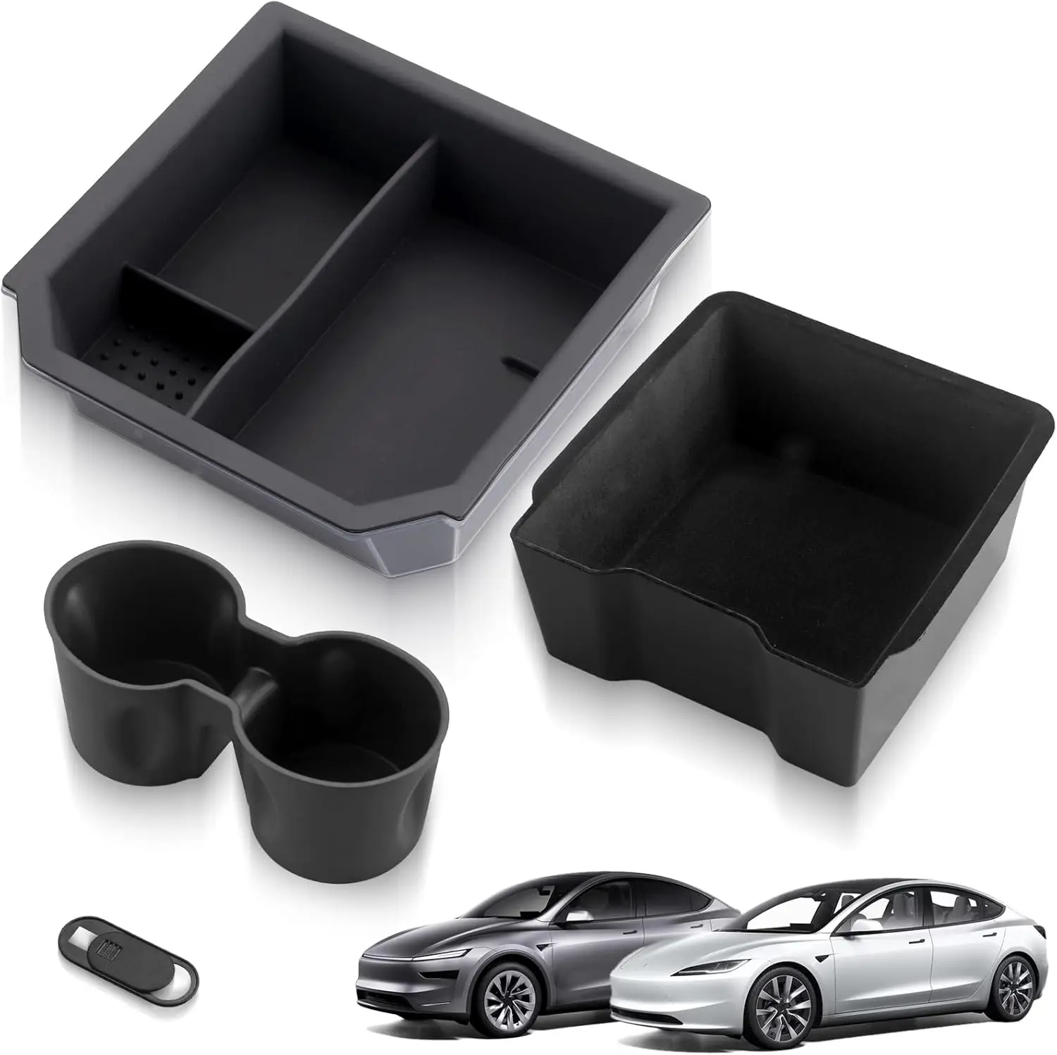 4PCS Center Console Organizer Tray for Tesla Model Y Juniper 2025 2026 & Model 3 Highland 2024 2025, Armrest Storage Box
4PCS Center Console Organizer Tray for Tesla Model Y Juniper 2025 2026 & Model 3 Highland 2024 2025, Armrest Storage Box