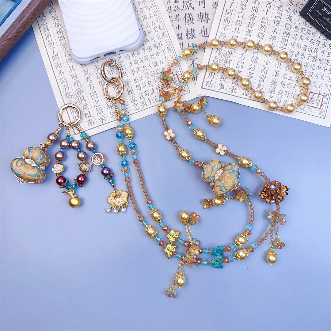 Chinese Style Beaded Phone Lanyard Handmade Embroidery Gourd Pendant Crossbody Strap Vintage Phone Charm for Women Girls
Chinese Style Beaded Phone Lanyard Handmade Embroidery Gourd Pendant Crossbody Strap Vintage Phone Charm for Women Girls
