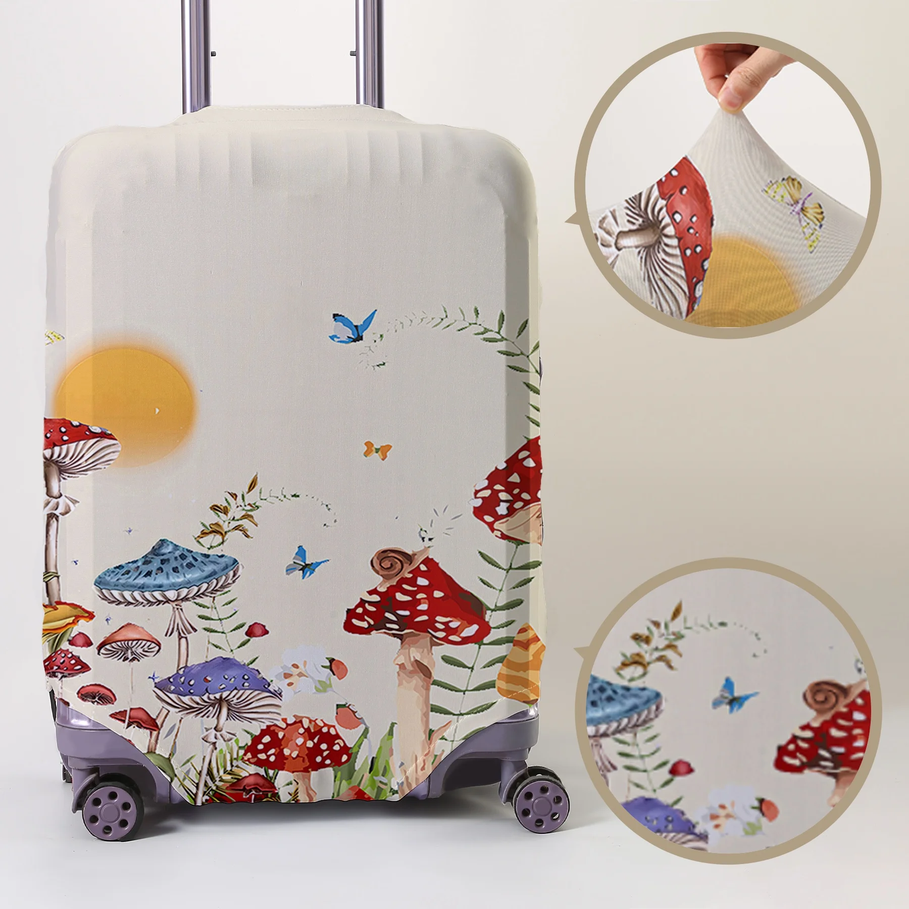 Mushroom Forest Pattern Luggage Protective Cover, suitable for 18-32 inch luggage covers, luggage handle gloves, travel accessor
Mushroom Forest Pattern Luggage Protective Cover, suitable for 18-32 inch luggage covers, luggage handle gloves, travel accessor