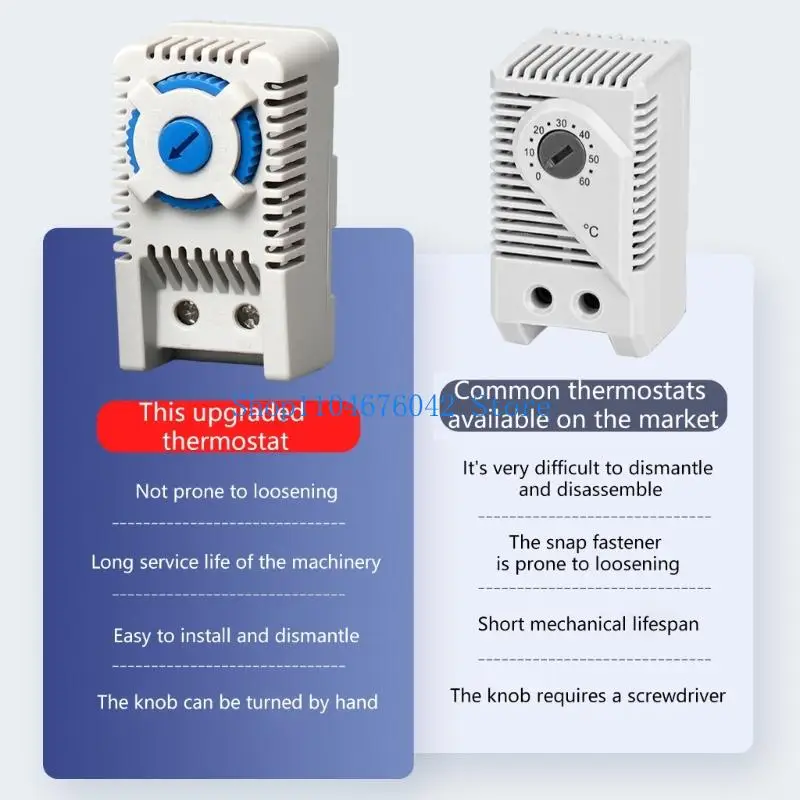 652F Energy Saving High Accuracy Temperature Control Device Adjustable 0-60℃ for Enclosures with DIN Mounting System
652F Energy Saving High Accuracy Temperature Control Device Adjustable 0-60℃ for Enclosures with DIN Mounting System
