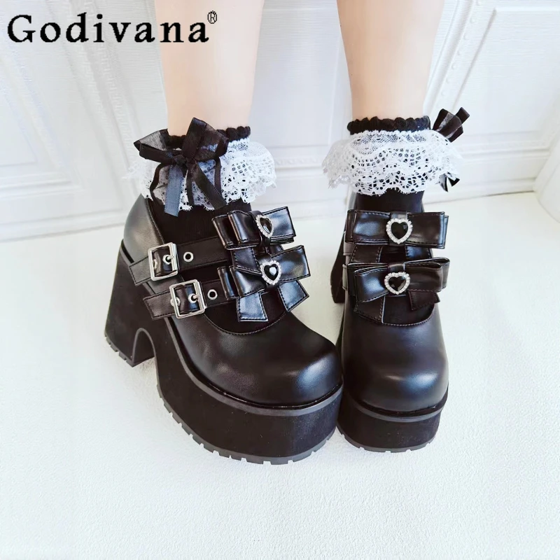2025 Japanese Sweet Lolita Style Black High Heels Autumn Mine Mass- Produced Women's Cute Bow JK Mary Jane Shoes Platform Shoes
2025 Japanese Sweet Lolita Style Black High Heels Autumn Mine Mass- Produced Women's Cute Bow JK Mary Jane Shoes Platform Shoes