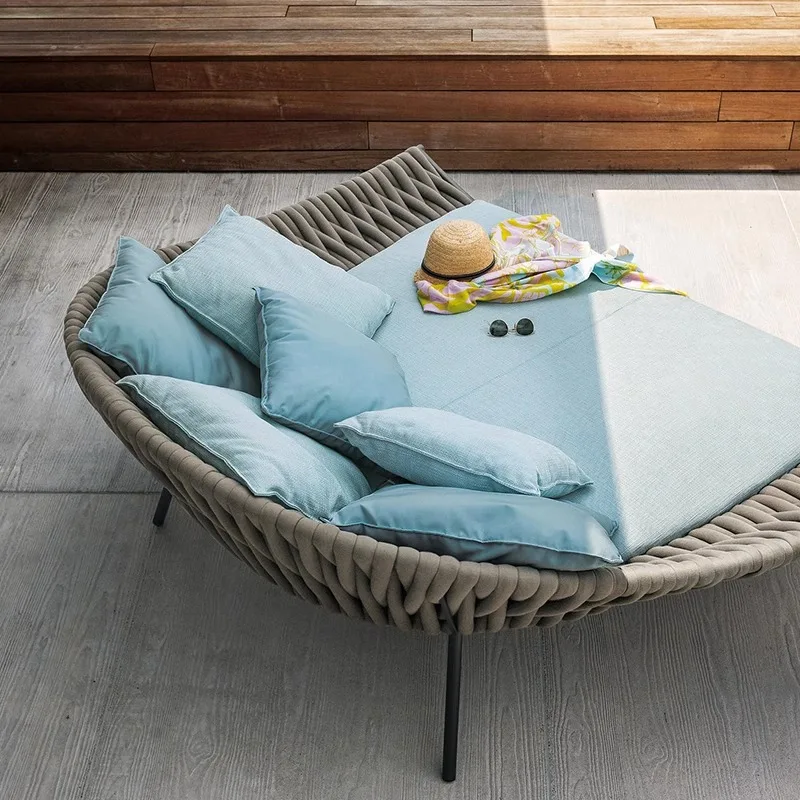 Nordic outdoor rope bed swimming pool balcony villa garden aluminum outdoor leisure designer creative lounge chair
Nordic outdoor rope bed swimming pool balcony villa garden aluminum outdoor leisure designer creative lounge chair