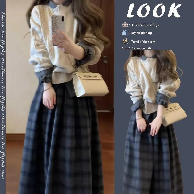 Осенне-зимний женский вязаный свитер irt, клетчатая юбка, комплект футболок, нежный ветер, модный стильный длинный свеч, круглый...
Осенне-зимний женский вязаный свитер irt, клетчатая юбка, комплект футболок, нежный ветер, модный стильный длинный свеч, круглый...