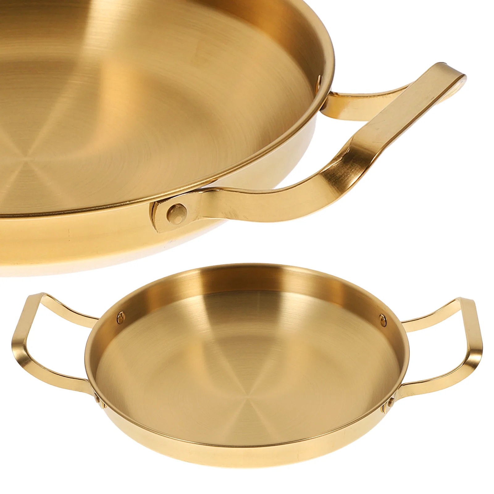 Korean Hot Pot Thickened Stainless Steel Cooking Pots Household Kitchen Cookware Golden Anti Scalding Handles Flat Bottom Pan
Korean Hot Pot Thickened Stainless Steel Cooking Pots Household Kitchen Cookware Golden Anti Scalding Handles Flat Bottom Pan