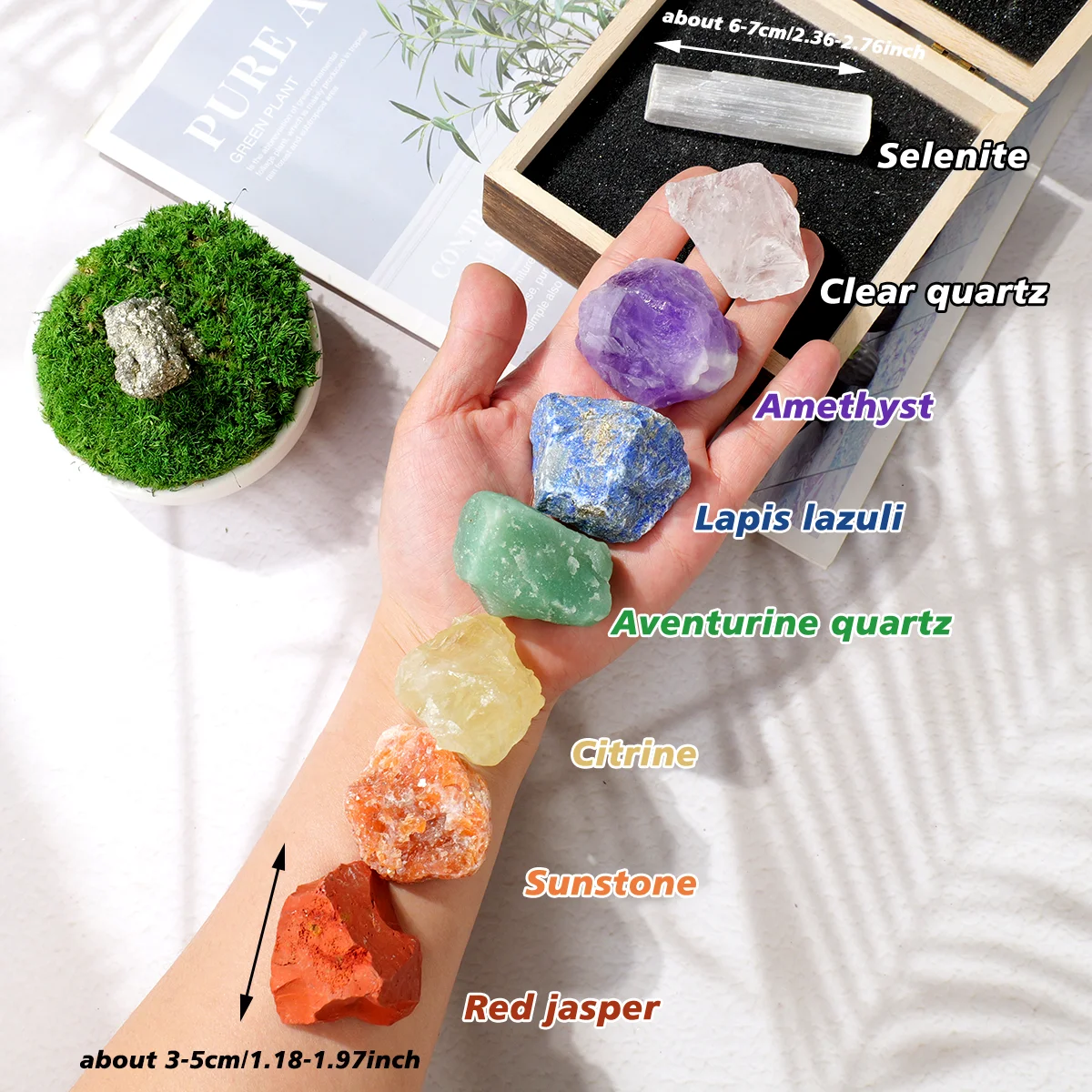 1set Natural Crystal Raw Stone Set Home Decorative Stone Fish Tank Decoration Fountain Stone Children's Ore Mineral Label Gift
1set Natural Crystal Raw Stone Set Home Decorative Stone Fish Tank Decoration Fountain Stone Children's Ore Mineral Label Gift