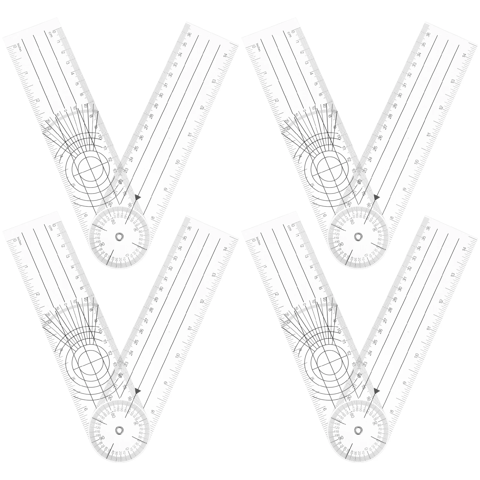 4pcs Plastic Goniometer Clear Folding Angle Protractor Transparent Ruler Measuring Tool For School Office Architecture
4pcs Plastic Goniometer Clear Folding Angle Protractor Transparent Ruler Measuring Tool For School Office Architecture