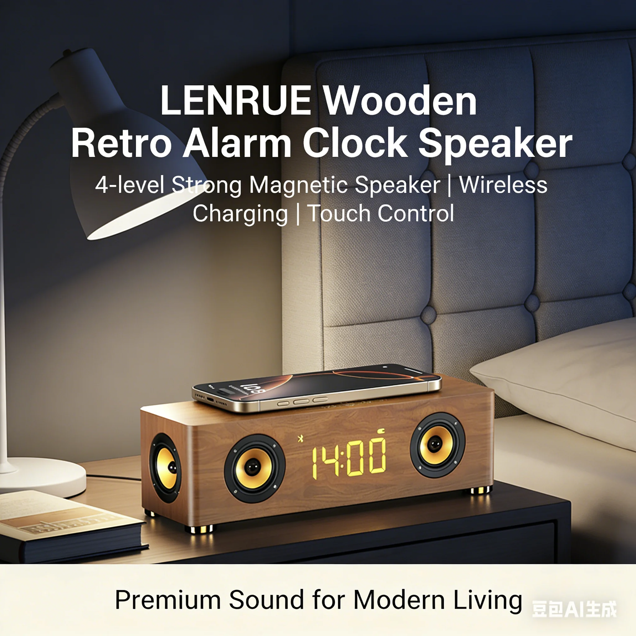 Portable Bluetooth Speakers-Vintage Wood Design with 15H Playtime,Alarm Clock&Wireless Charging Immersive Audio for Office Desk
Portable Bluetooth Speakers-Vintage Wood Design with 15H Playtime,Alarm Clock&Wireless Charging Immersive Audio for Office Desk