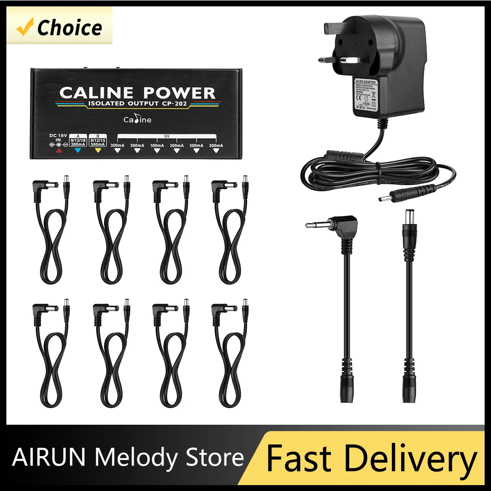 Caline CP-202 Truly Isolated Power Supply 18W 8 Outputs for 9V/12V/15V/18V with Adapter 8 Truly Isolated Outputs Guitar Parts
Caline CP-202 Truly Isolated Power Supply 18W 8 Outputs for 9V/12V/15V/18V with Adapter 8 Truly Isolated Outputs Guitar Parts