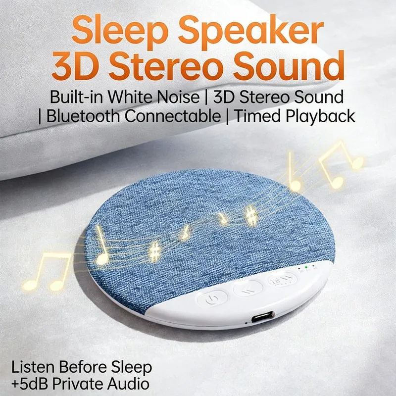 Bedroom Pillow Bluetooth Speaker Under Pillow Sound Machine With White Noise 30/60/90 Min Timers HiFi Stereo Sound Mini Speakers
Bedroom Pillow Bluetooth Speaker Under Pillow Sound Machine With White Noise 30/60/90 Min Timers HiFi Stereo Sound Mini Speakers