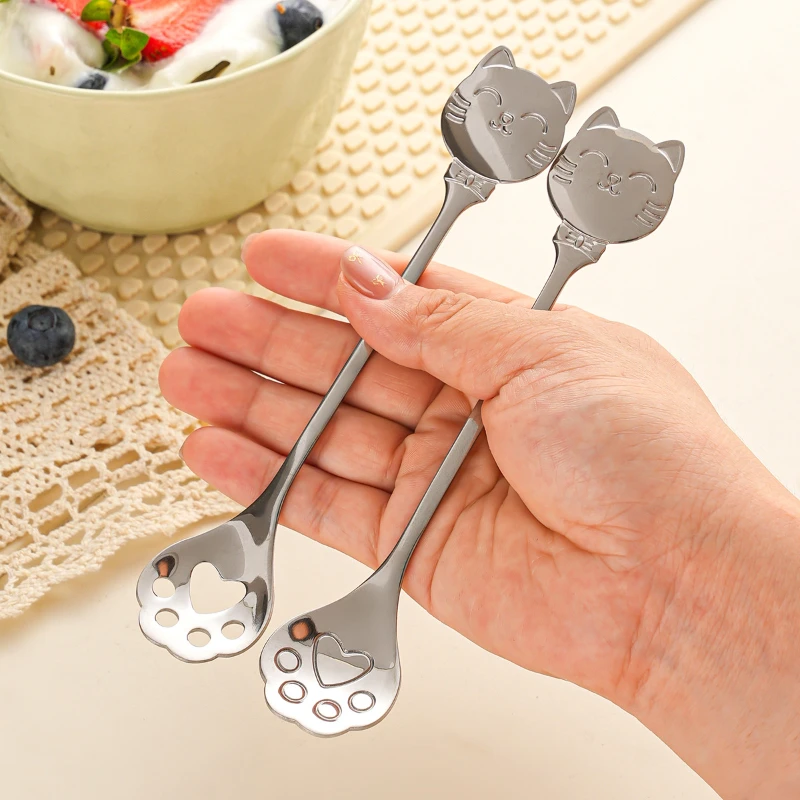 Pack of 2, Whimsical Stainless Steel Cat's Paw Stirring Scoop - Creative Dessert, Coffee & Ice Cream Scoop, Uniquely Designed for Families, Parties and Weddings
Pack of 2, Whimsical Stainless Steel Cat's Paw Stirring Scoop - Creative Dessert, Coffee & Ice Cream Scoop, Uniquely Designed for Families, Parties and Weddings