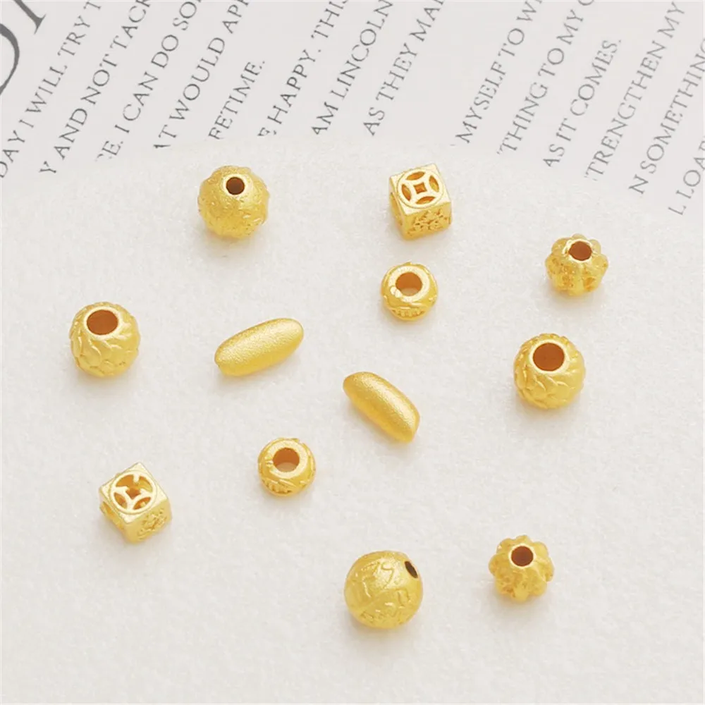 18K Matte Gold Color Thick Matte Pattern 6mm Melon Bead Round Bead Wheel Square Bead Diy Bracelet Necklace Bead Accessories
18K Matte Gold Color Thick Matte Pattern 6mm Melon Bead Round Bead Wheel Square Bead Diy Bracelet Necklace Bead Accessories
