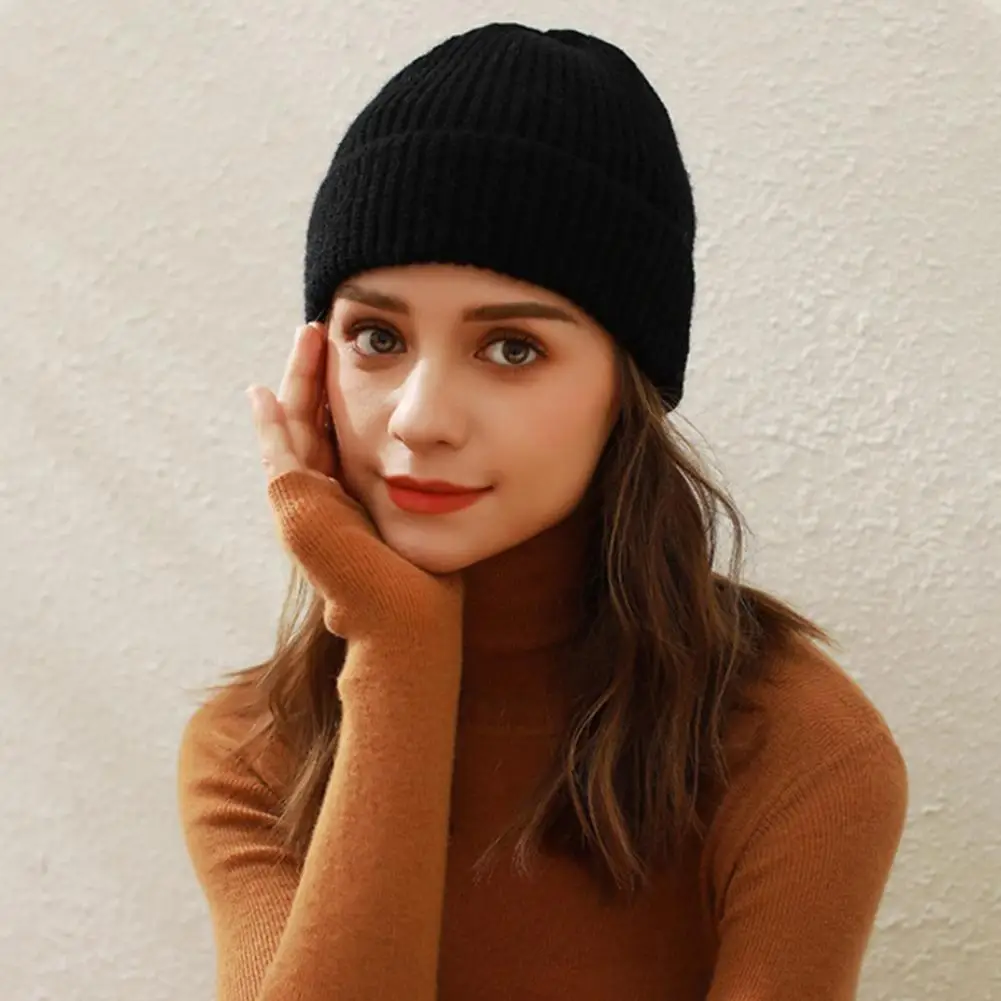 Women Winter Hat Solid Color Thick Warm Knit Hat Brimless Ribbed Breathable Hat with Good Elasticity Headwear Зимняя шляпа
Women Winter Hat Solid Color Thick Warm Knit Hat Brimless Ribbed Breathable Hat with Good Elasticity Headwear Зимняя шляпа