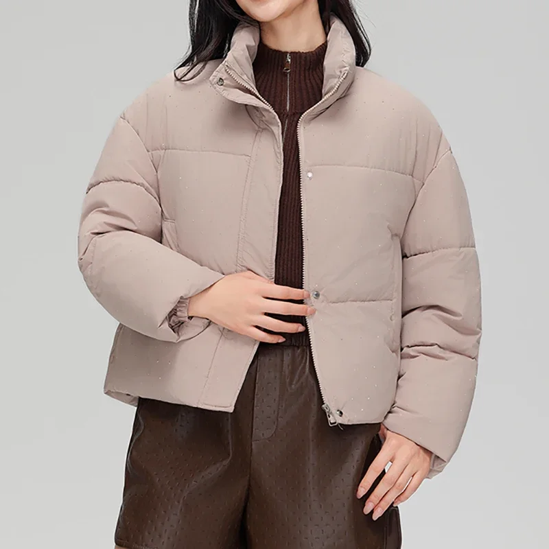 EVNISI Women Zipper Pockets Thicken Cotton-padded Jacket Mock Neck Buttons Jacket Women Casual Cotton Warm Parkas Autumn Winter
EVNISI Women Zipper Pockets Thicken Cotton-padded Jacket Mock Neck Buttons Jacket Women Casual Cotton Warm Parkas Autumn Winter