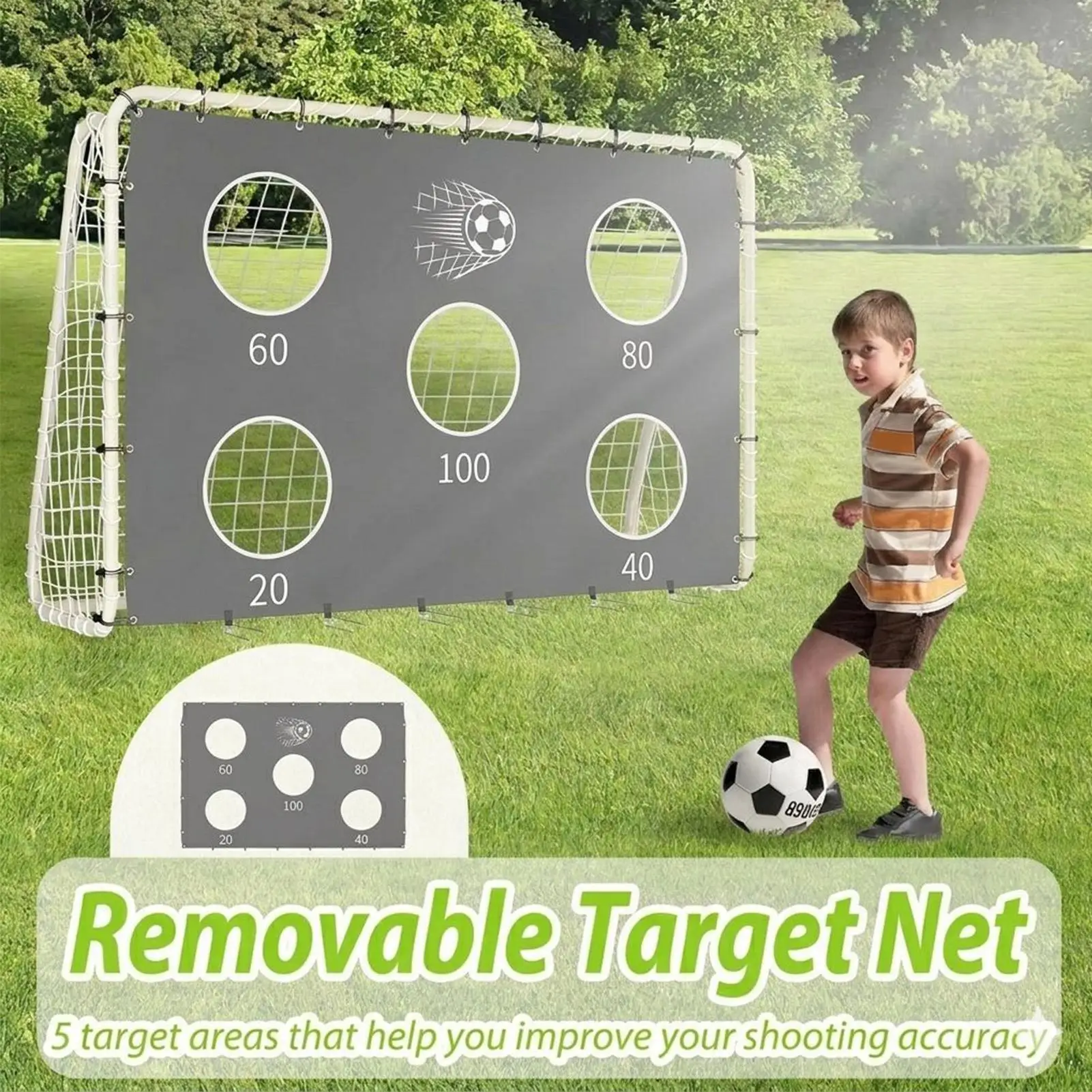 Soccer Target Net Portable Foldable Weather Resistant Soccer Accuracy Target Cloth for Adults Youth Beginners Players Athlete
Soccer Target Net Portable Foldable Weather Resistant Soccer Accuracy Target Cloth for Adults Youth Beginners Players Athlete