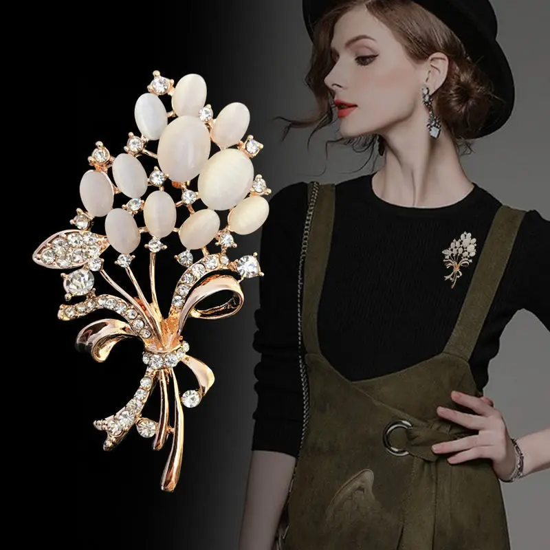 Fashionable Opal Stone Flower Brooch Pin Garment Accessories Birthday Wedding Gift Brooches for Women Rhinestone Brooch Pin
Fashionable Opal Stone Flower Brooch Pin Garment Accessories Birthday Wedding Gift Brooches for Women Rhinestone Brooch Pin