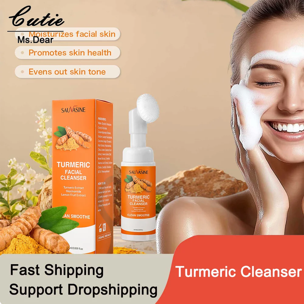 Turmeric Facial Foam Cleanser Oil Control Exfoliation Blackhead Remover Skin Cleansing Brightening Face Wash Cleanser Skin Care
Turmeric Facial Foam Cleanser Oil Control Exfoliation Blackhead Remover Skin Cleansing Brightening Face Wash Cleanser Skin Care