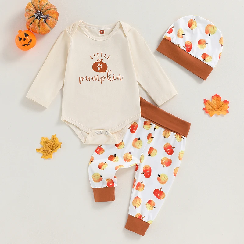 Cute Baby Halloween Costume Set with Letter Print Romper Pumpkin Pants and Hat - Adorable Fall Outfit for Infants
Cute Baby Halloween Costume Set with Letter Print Romper Pumpkin Pants and Hat - Adorable Fall Outfit for Infants