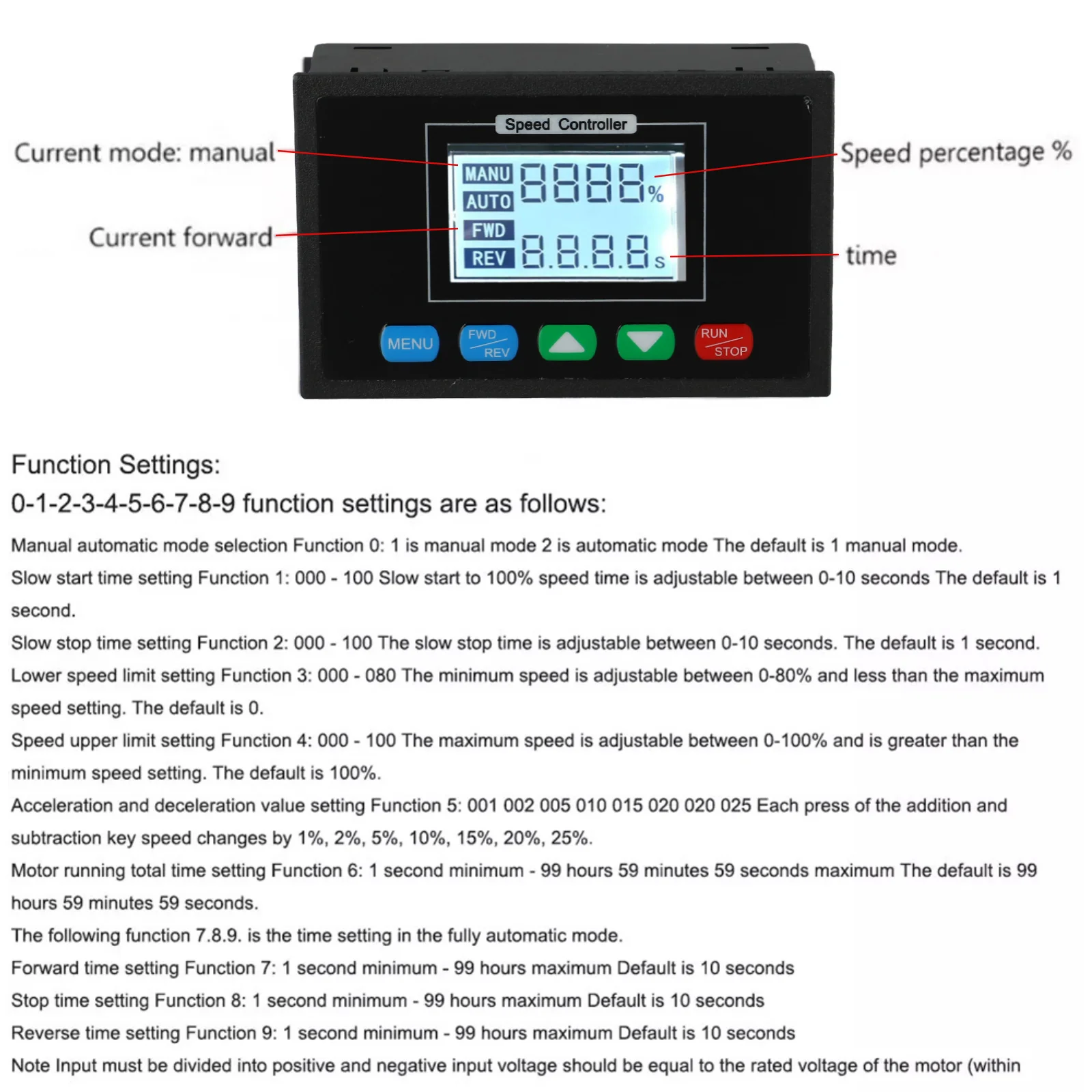 Motor Speed Regulation DC Motor Speed Controller 12V 24V 36V 48V Controller Adjustable Working Time Intelligent Dual Mode
Motor Speed Regulation DC Motor Speed Controller 12V 24V 36V 48V Controller Adjustable Working Time Intelligent Dual Mode