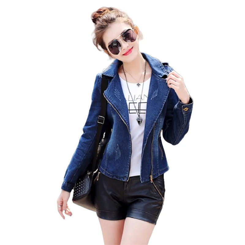 Spring Short Style Denim Blazer Female Long-sleeved Zipper Vintage Blue Jeans Jacket Women Slim Outerwear Coat
Spring Short Style Denim Blazer Female Long-sleeved Zipper Vintage Blue Jeans Jacket Women Slim Outerwear Coat