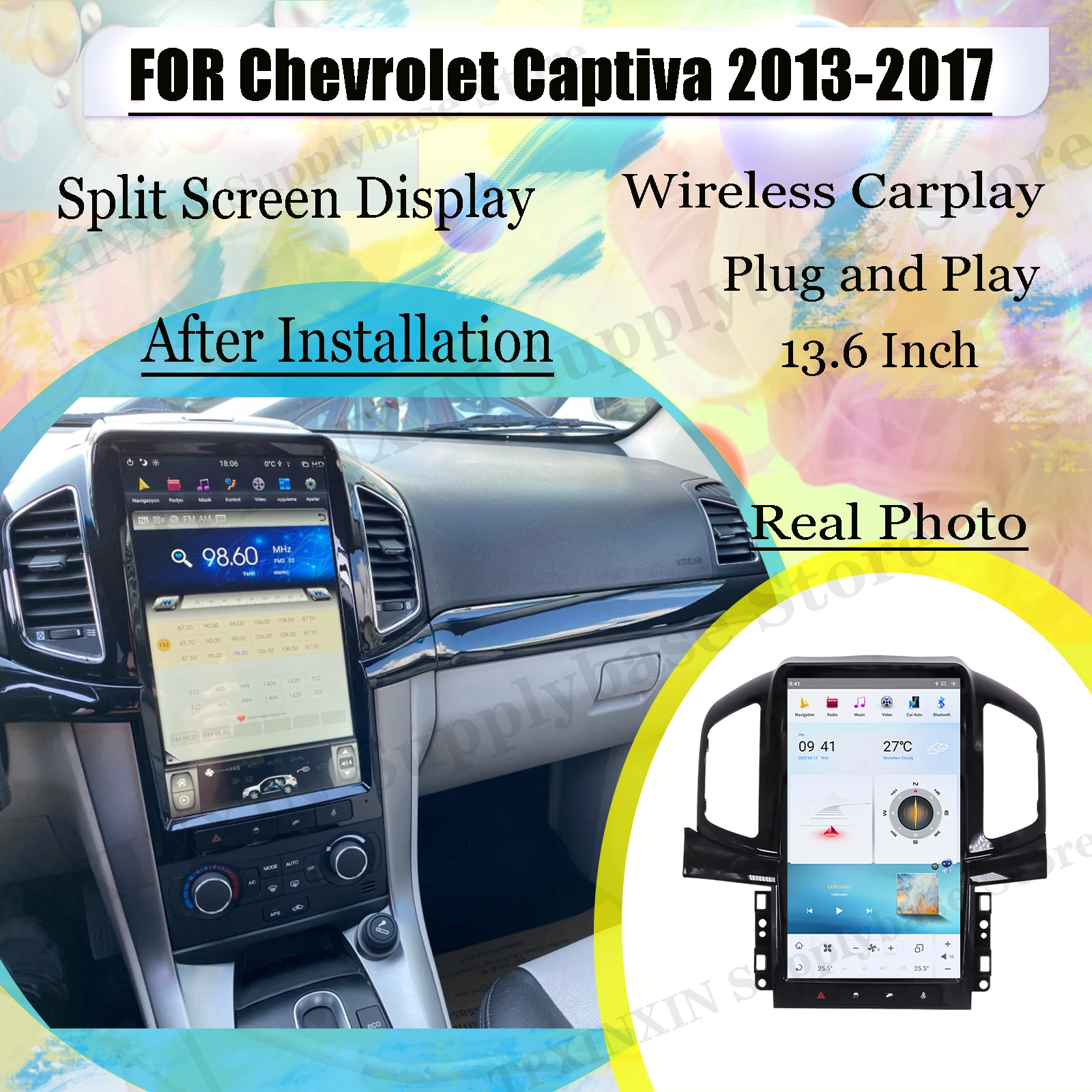 Автомобильный радиоприемник Qualcomm, экран Tesla, Android 11, стереоприемник для Chevrolet Captiva 2013, 2014, 2015, 2016, 2017, аудиоблок с GPS-записью
Автомобильный радиоприемник Qualcomm, экран Tesla, Android 11, стереоприемник для Chevrolet Captiva 2013, 2014, 2015, 2016, 2017, аудиоблок с GPS-записью