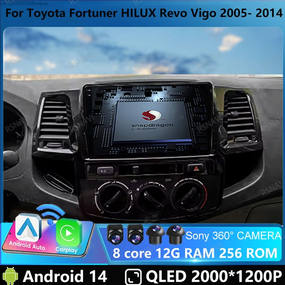 Car Radio Andoird 14 For Toyota Fortuner HILUX Revo Vigo 2005- 2014 Navigation Autoradio DSP 5G WIFI DVD Multimedia GPS 4G LTE
Car Radio Andoird 14 For Toyota Fortuner HILUX Revo Vigo 2005- 2014 Navigation Autoradio DSP 5G WIFI DVD Multimedia GPS 4G LTE