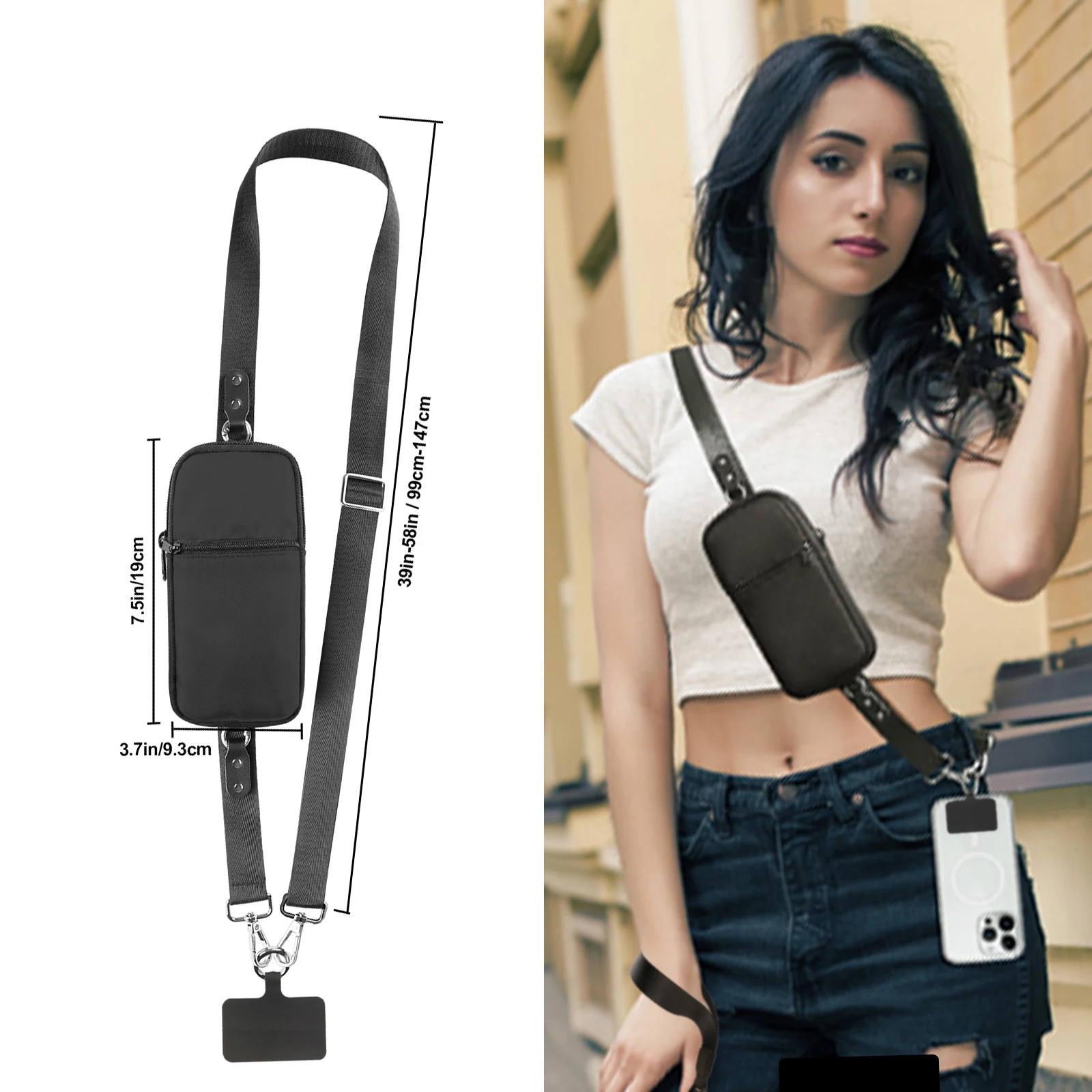 Adjustable Crossbody Phone Lanyard With Detachable Mini Wallet, Unisex Portable Multifunctional Cell Mobile phone lanyard
Adjustable Crossbody Phone Lanyard With Detachable Mini Wallet, Unisex Portable Multifunctional Cell Mobile phone lanyard