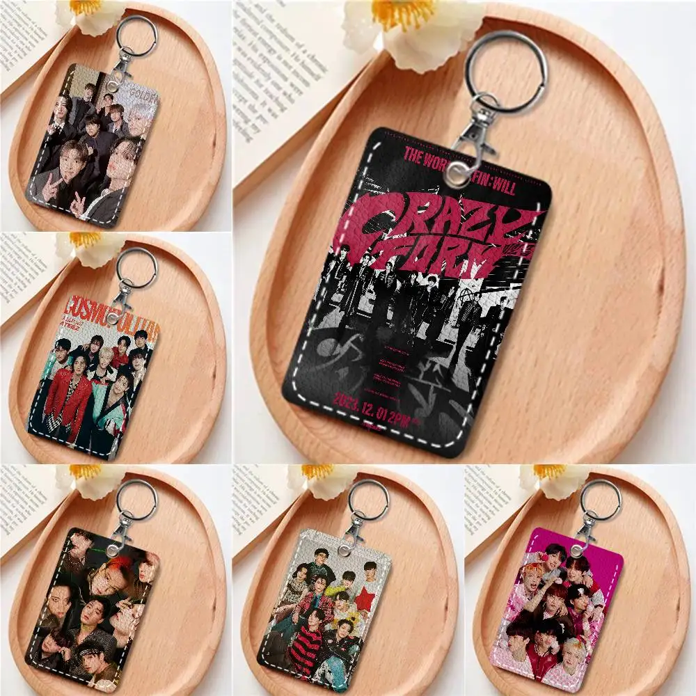 A-ATEEZ KPOP Whitepaper Card Holde Applicable To Credit Cards Bus Card Soft Leather Rectangular Keychain Protective Cover
A-ATEEZ KPOP Whitepaper Card Holde Applicable To Credit Cards Bus Card Soft Leather Rectangular Keychain Protective Cover