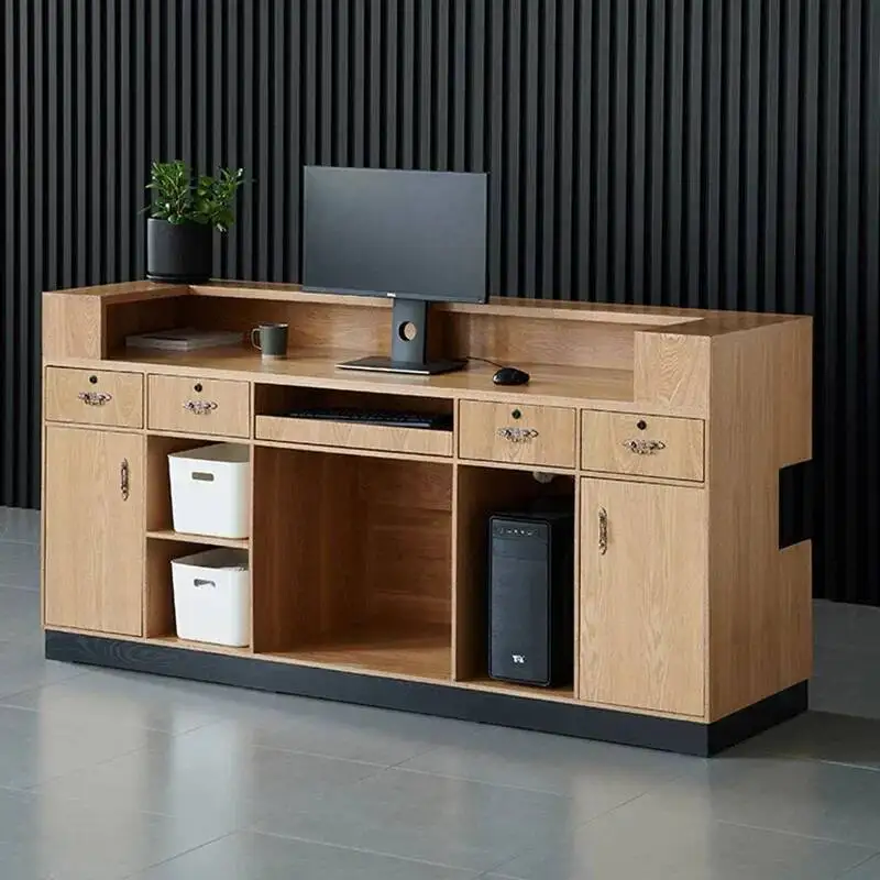 Conference Restaurant Reception Desk Counter Small Office Reception Desks Console Checkout Recepcion Mostrador Luxury Furniture
Conference Restaurant Reception Desk Counter Small Office Reception Desks Console Checkout Recepcion Mostrador Luxury Furniture
