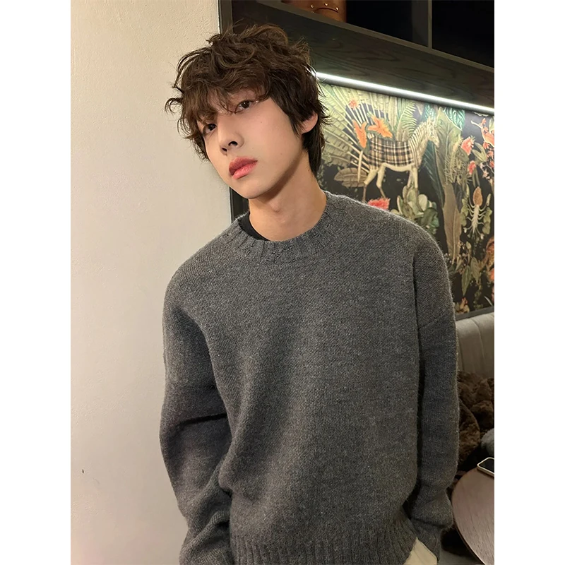Deep ey round Ne Knitwear Men's Autumn Winter Sle Japanese Retro Overhead Woolen Sweater High End Feeling Knitted Coat
Deep ey round Ne Knitwear Men's Autumn Winter Sle Japanese Retro Overhead Woolen Sweater High End Feeling Knitted Coat