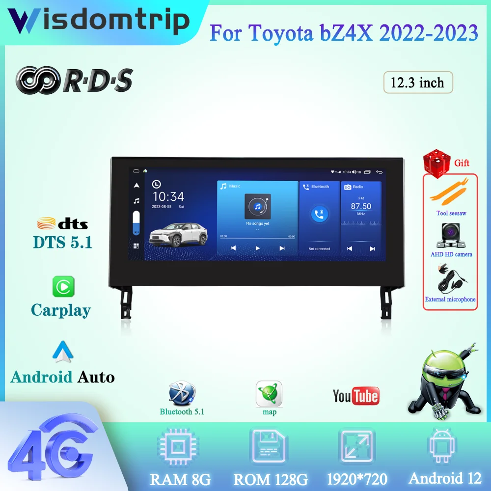 Для Toyota bZ4X 2022-2023 автомобильный умный мультимедийный видеоплеер GPS 4G WIFI навигация Радио Android 12 CarPlay + авто 8 + 128 ГБ
Для Toyota bZ4X 2022-2023 автомобильный умный мультимедийный видеоплеер GPS 4G WIFI навигация Радио Android 12 CarPlay + авто 8 + 128 ГБ