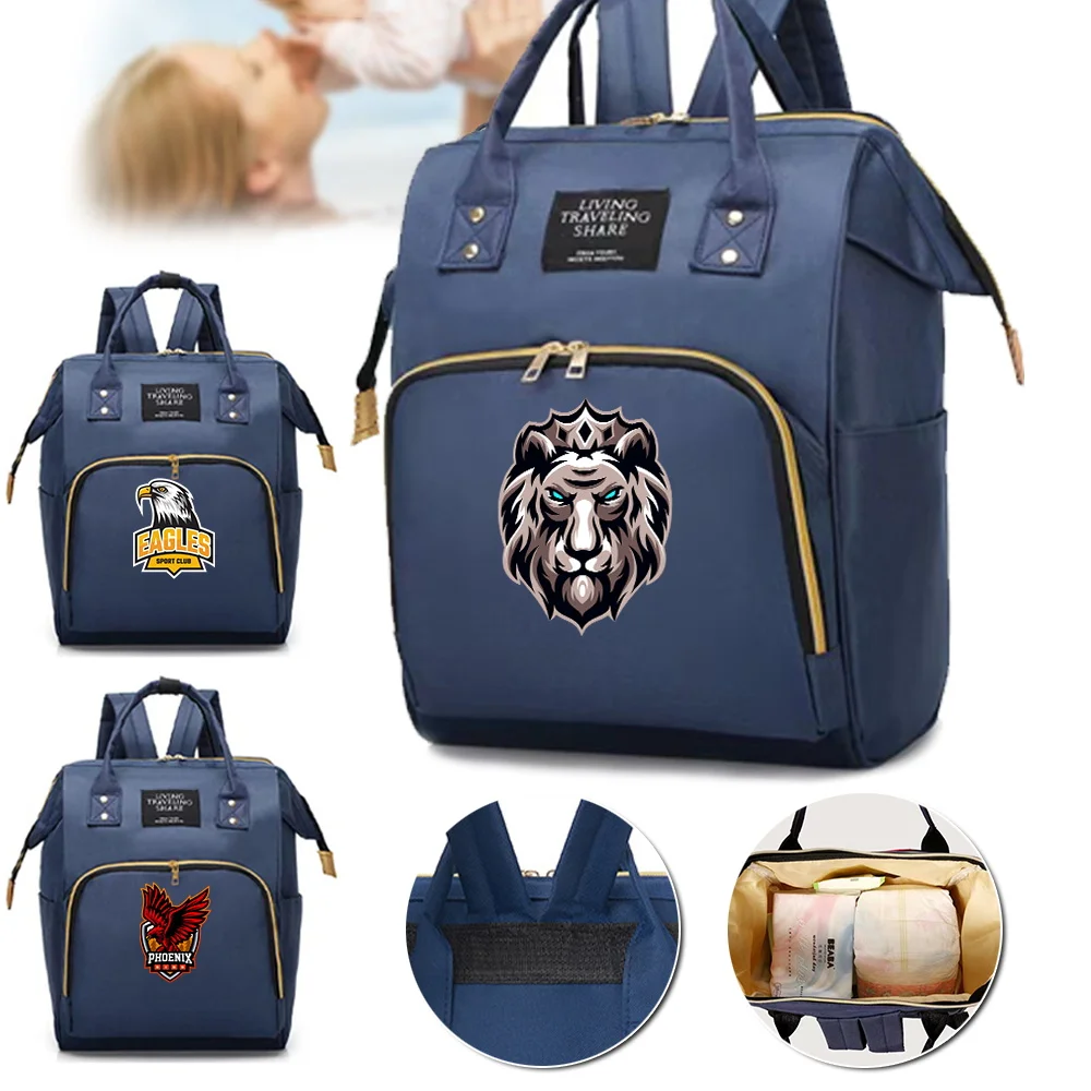 Mommy Pack Large Capacity Multifunctional Teamlogo Printing Compartments Backpack Portable Casual Storage Double Shoulder Bag
Mommy Pack Large Capacity Multifunctional Teamlogo Printing Compartments Backpack Portable Casual Storage Double Shoulder Bag
