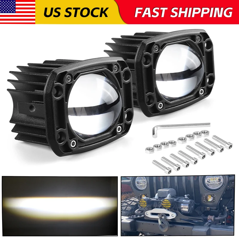 3.0" Flush Mount 8D LED Driving Light Dual Color Work Lamp Square Headlight 20W Spotlight For Car ATV UTV Off Road Truck 10-30V
3.0" Flush Mount 8D LED Driving Light Dual Color Work Lamp Square Headlight 20W Spotlight For Car ATV UTV Off Road Truck 10-30V