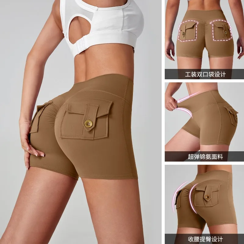 Fashion Classic Women's Naked Feel Yoga Shorts Quick Dry Cargo Pockets Peach Butt Lifting Workout Sport Pants Female
Fashion Classic Women's Naked Feel Yoga Shorts Quick Dry Cargo Pockets Peach Butt Lifting Workout Sport Pants Female