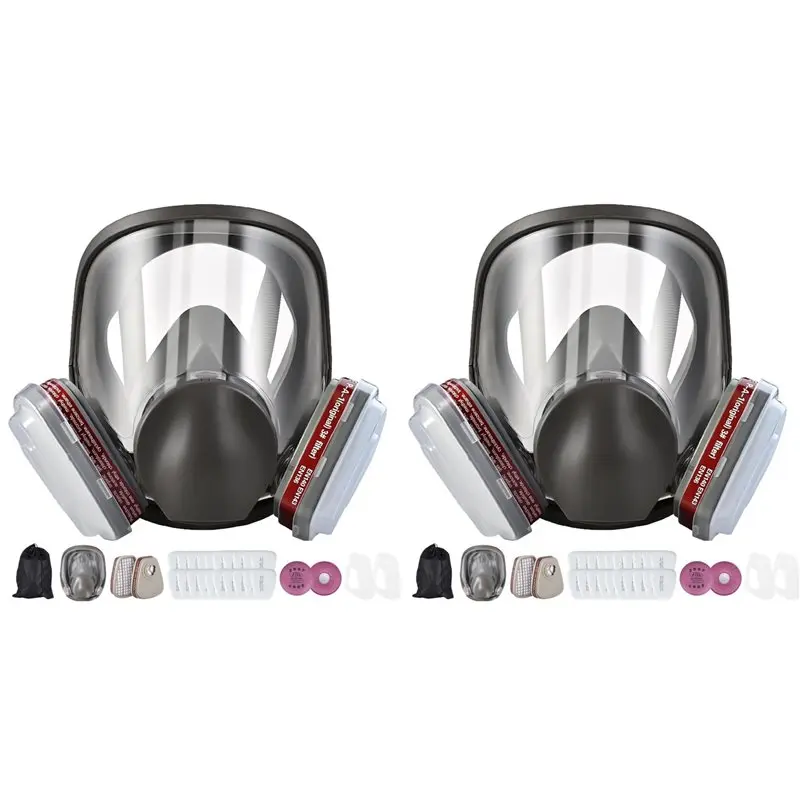 KYCOR-2X Reusable Full Face Respirator Mask,6800 Gasmask With Filters 6001&2091, Bayonet Connection, Silicone Face Seal
KYCOR-2X Reusable Full Face Respirator Mask,6800 Gasmask With Filters 6001&2091, Bayonet Connection, Silicone Face Seal