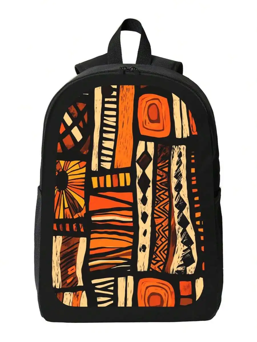African Geometric Print Backpack For Adults Lightweight Daily Use With Adjustable Straps Zipper Closure
African Geometric Print Backpack For Adults Lightweight Daily Use With Adjustable Straps Zipper Closure